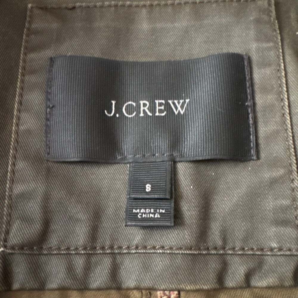 J.Crew Women's Waxed Cotton Field Jacket Olive Green Size S - Picture 4 of 5